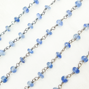 Kyanite Oxidized Wire Chain.